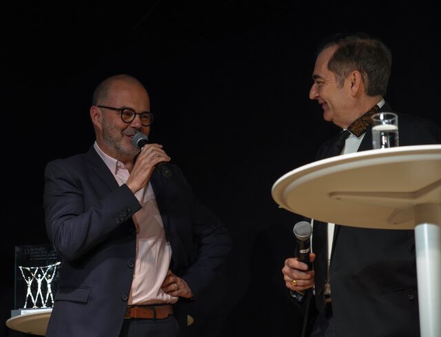 Trophées MarCom 2022 - Laurent David Les Echos Publishing et Didier Plane Avensi Consulting