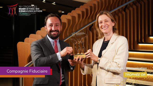 Trophées MarCom 2025 - Compagnie Fiduciaire team OR #stratégie_communication