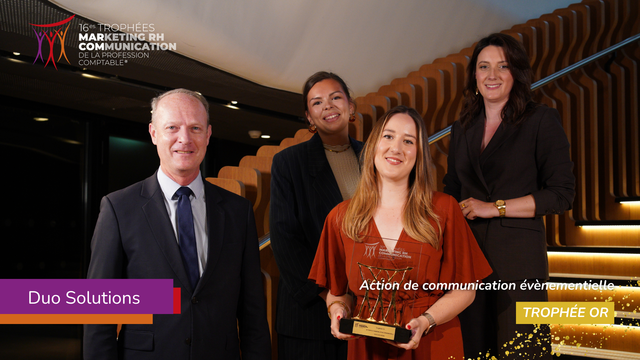 Trophées MarCom 2025 - DUO Solutions trophée OR #evenementiel
