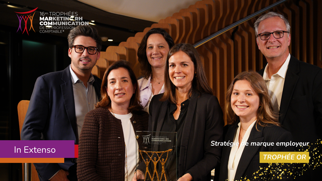 Trophées MarCom 2025 - In Extenso trophée or #stratégie_marque_employeur