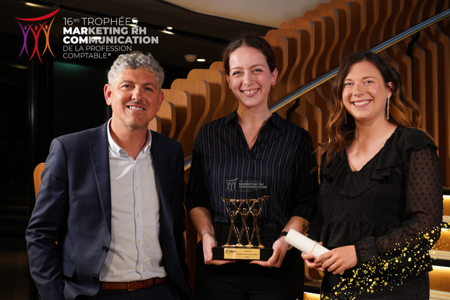 Trophées MarCom 2025 - Talenz Mélissa Lafaille Marie Le Borgne et LCL Julien Hocde