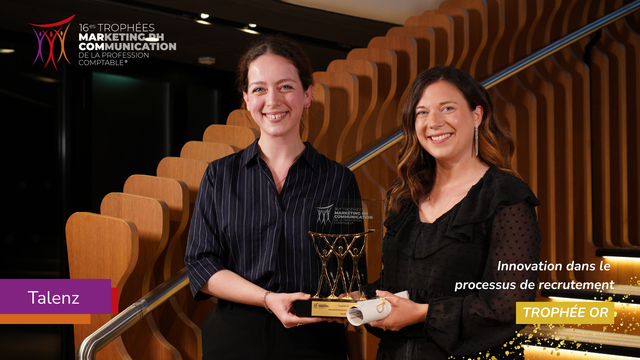 Trophées MarCom 2025 - Talenz trophée or #recrutement